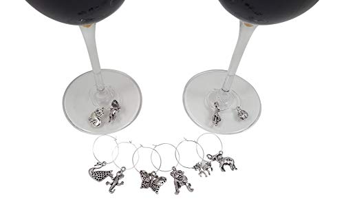10 Piece Animal Themed Wine Charm Set