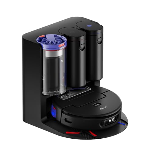 Spot+Scrub™ AI Robot aspirador y fregona, 18.000 Pa, 200 min de autonomía, auto‑vaciado, depósito 3 L, rodillo de autolimpieza y filtrado higiénico 0,1 micras (Negro/Azul)
