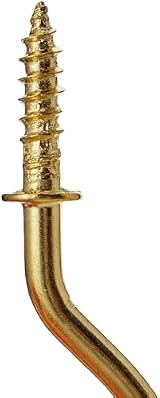 Merriway BH01114 Brass Plated Cup Hooks 19mm 3/4 Inch Pack 20 Hardware view 3