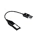 Patuoxun Charging Charge Cable Wire with AC Charger Adapter for Fitbit Flex Band Wireless Activity Bracelet Charge (Black/0.59FT)