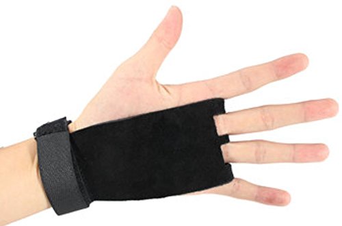 1Pair Crossfit Grips for Weight-lifting Gymnastics Leather Palm Protectors Hand Guards by ShopIdea (S) - Thumbnail 4