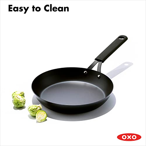 OXO Obsidian PreSeasoned Carbon Steel, 10" Frying Pan Skillet with