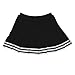 Cheerleading Company Elastic Waist Knife Pleat Skirt (Black, Adult Medium)