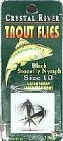 Crystal River Nymph Pattern Flies Black Stonefly #10 Feathers