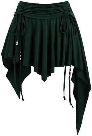 Amazon.com: Milumia Women's Ruched Drawstring Short Skirt Y2k