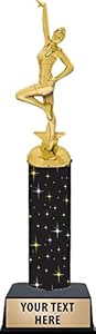 11" Contemporary Dance Trophies - Black Midnight Contemporary Dance Trophy Awards