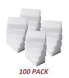 Klickpick Home Pack Of 100, Magic Cleaning Sponge Magic Eraser Sponges Melamine Foam Cleaning Pad - Eraser Sponge for All Surface - Bathroom, Kitchen, Floor, Baseboard, Wall Cleaner (Chemical Free)