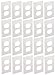 Leviton 80703-W 1-Gang Duplex Receptacle Wallplate, Standard Size, Thermoplastic Nylon, Device Mount, 20-Pack, White, Piece primary