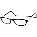 CliC Original Long Stem Adjustable Front-connect Magnetic Reading Glasses; Black +2.50