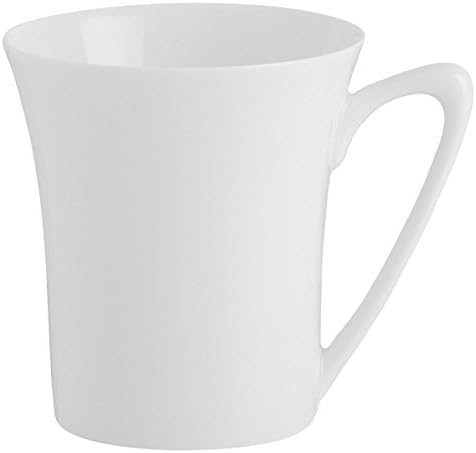 DEGRENNE 187402 Boreal Mugs Set of 6, Porcelain, White, 8.5 x 11 x 11 cm