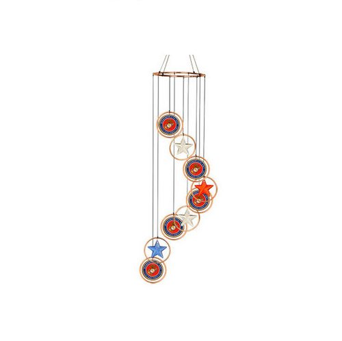 Red Carpet Studios Windchimes Patriotic Spiral Wind Chime Mobile, 23