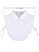 EBOOT Fake Collar Detachable Dickey Blouse Half Shirts for Girls and Women (White, Medium)