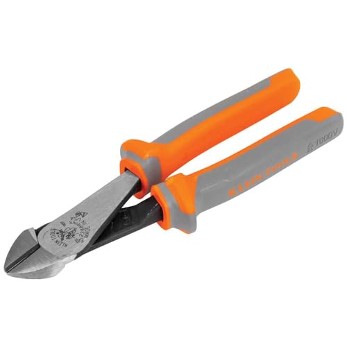Klein Tools 2288RINS Klein Tools 2288RINS 1000V Insulated Diagonal Cutter Pliers, High Leverage Design, Induction Hardened Knives, 8-Inch
