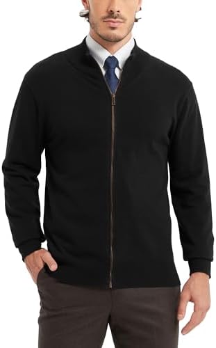 Daniel Hechter Mens Small Cardigan Classic Fit Sweater Black S at