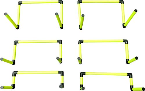 Sportsgear Set Of 6 Adjustable Speed Agility Hurdles Set 6" 9" 12" (2 Each)