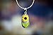 Sterling OVAL Necklace with a Real Natural Pressed Miniature SUNFLOWER (Symbol of Happiness and Light) in a TRANSPARENT Background with a 17.71 inches Sterling Silver Chain - Perfect GIFT -