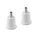 CRLight LED Bulbs E12 to E26/E27 Adapter, Candelabra Screw (E12) to Medium Screw (E26/E27) Socket Enlarger Adapter Converter for LED Light Bulbs, Max Wattage 20W LED Bulbs, 2 Pack