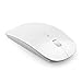 Perman Slim 2.4 GHz Optical Wireless Mouse Mice with USB Receiver for Macbook Computer PC Laptop Gamer White