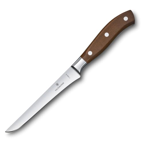 Victorinox Grand Maitre Wood Boning Knife, 15 cm Straight Edge, Brown