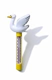 HydroTools by Swimline Theranimal Floating Swan Pool Thermometer