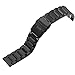 Hstrap Black 18mm Stainless Steel Watch Bands Brushed Finish Watch Strap Double Buckle Bracelet