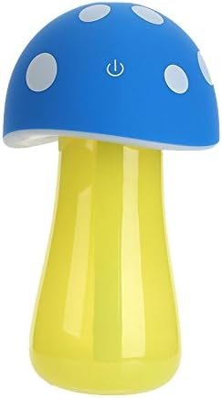200ml Mushroom Humidifier ，Diffuser with LED Lights, Portable Mini USB Ultrasonic Diffuser Cute Cool Mist Air Humidifier Purifiers for Office Baby's Room and Toddlers Room (blue)