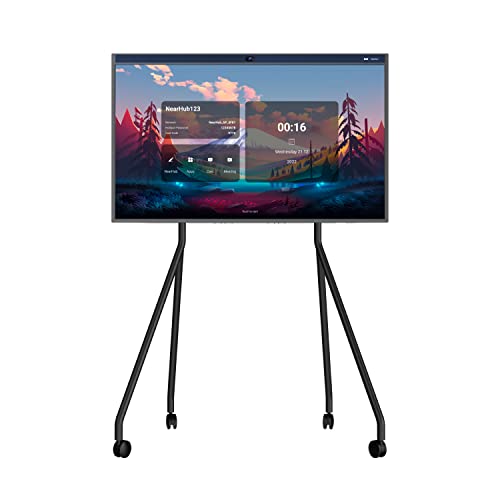 NearHub S55 Interaktives Whiteboard, 55 Zoll 4K UHD Touchscreen, 8-in-1 Digitales Smartboard mit Kamera/Mikrofon/Lautsprecher, für Echtzeitige Zusammenarbeit im Klassenzimmer/Büro (Board+Ständer)