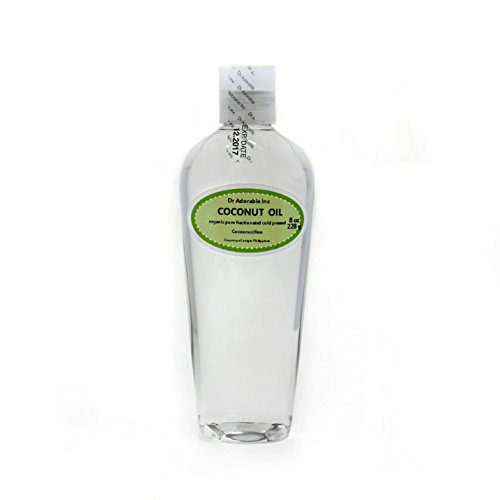Fractionated Coconut Oil Pure Organic Raw by Dr.Adorable 8 Oz