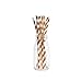 Andaz Press Rose Gold Copper Foil Striped Straws, 50-Pack, Shiny Metallic Champagne Colored Anniversary Wedding Birthday Baby Shower Party Supplies Decorations