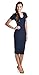 LaClef Women's Short Sleeve V-Neck Fitted Cotton Bodycon T-Shirt Dress
