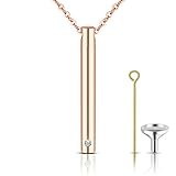 XIUDA Urn Necklace Pendant for Memorial Ashes with Stainless Steel Keepsake Ash Jewelry