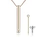 XIUDA Urn Necklace Pendant for Memorial Ashes with Stainless Steel Keepsake Ash Jewelry