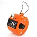 LORJE Orange Color Handheld Tally Counter 4 Digit Display for Lap/Sport/Coach/School/Event