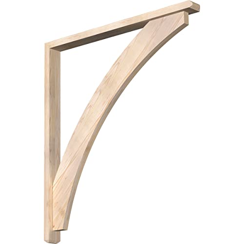 3 1/2"W x 40"D x 44"H Thorton Craftsman Smooth Bracket w/Offset Brace, Douglas…