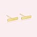 Automic Gold 14k Yellow Gold Bar Earrings