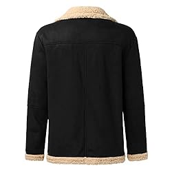 Mens Corduroy Lined Jacket Faux Leather Jacket Mens