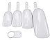 Set of 4 - Measuring Scoops, On Ring, 1/4 Cup to 1 Cup, White Plastic, KU-100.