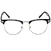 Shiratori New Vintage Fashion Half Frame Semi-Rimless Clear Lens Glasses