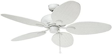 Harbor Breeze 52 In Matte White Tilghman Indoor Outdoor Ceiling