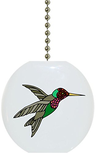 Hummingbird Solid Ceramic Fan Pull