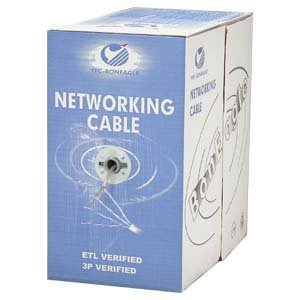 Arrowmounts AM-Cat5e-Bulk-901OR 1000' Cat. 5E UTP Stranded Wire Ethernet LAN Network Cable 24AWG Orange Cm