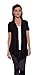 Free to Live Women's Short Sleeve Light Weight Open Front Cardigan (XL, Black)