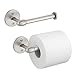 mDesign Modern Metal Toilet Tissue Paper Roll Holder and Dispenser for Bathroom Storage - Wall Mount, Holds and Dispenses One Roll, Mounting Hardware Included - 2 Pack - Satin