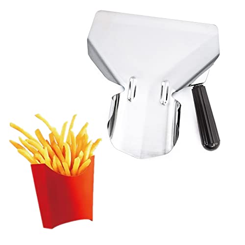 Stainless Steel Popcorn & Fry Scoop - 9" Quick-Fill Tool For Bags, Boxes, And Toppings