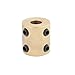 uxcell 8mm to 12mm Bore Rigid Coupling 22mm Length 20mm Diameter Motor Shaft Coupler Connector Copper with Screws