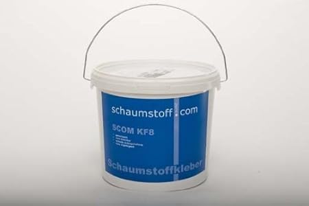 Brandschutzkleber 8kg für Schaumstoffe, Scom KF8 Einkomponenten Kleber auf Wasserglasbasis nicht brennbar gem. DIN 4102 A1