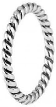 Solid 925 Sterling Silver 2mm Stacking Twisted Rope ring in sizes G-Z