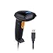 RUBAN USB Automatic Barcode Scanner, Scanning Bar-Code Reader with Hands Free Adjustable Stand, Black