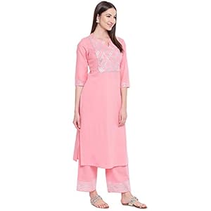 Khushal K Women Cotton Kurta with Palazzo Set