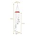 Locisne Solar Wind Chimes LED Color Changing Mobile Wishing Bottles Wind Chime Waterproof Hanging Lamp Outdoor Indoor Windlights for Home, Party, Night, Garden Decoration